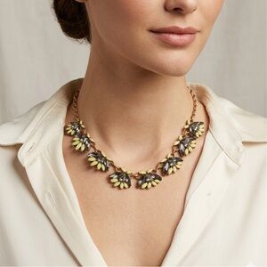 J. CREW Elegant Gold and Rhinestone Necklace